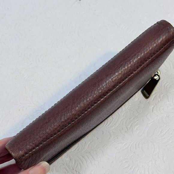 Fossil Brown Leather Wallet Snap Tab Close - Picture 11 of 14